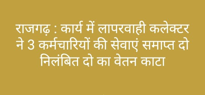 कलेक्टर के आकस्मिक निरीक्षण मैं नपा राजगढ़ के कर्मचारियों की लापरवाही उजागर